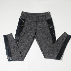 Athleta Heathered& Black Full  Legging Sz Small.